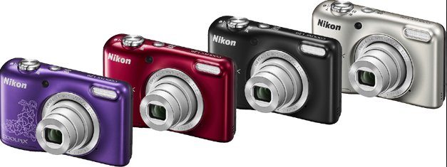 Nikon Coolpix L29 - Digital camera - compact - 16.1 MP - 720p / 30 fps - 5x  optical zoom - red 