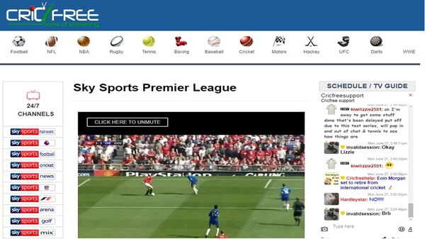 Cricfree TV App screenshot