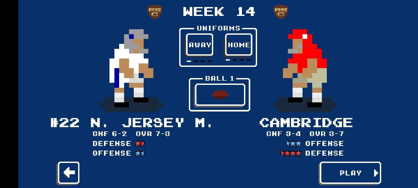 Retro Bowl College screenshot