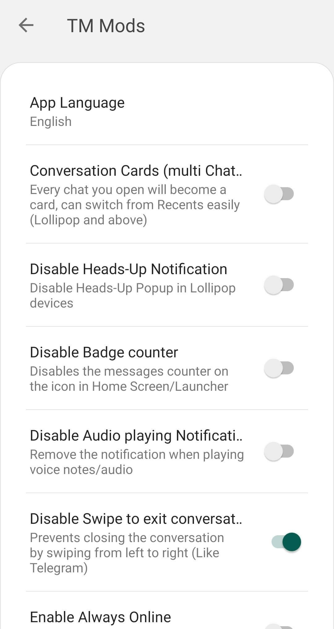 TM WhatsApp screenshot