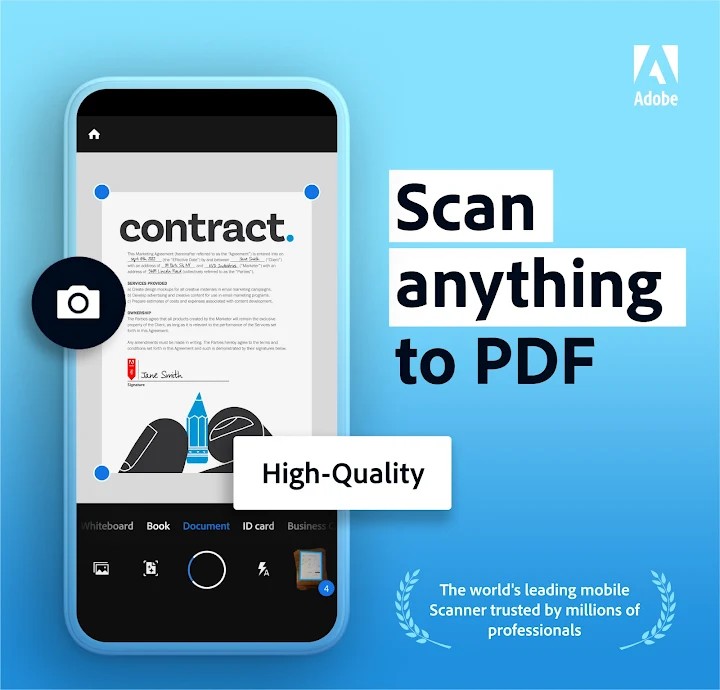 Adobe Scan screenshot Adobe Scan screenshot
