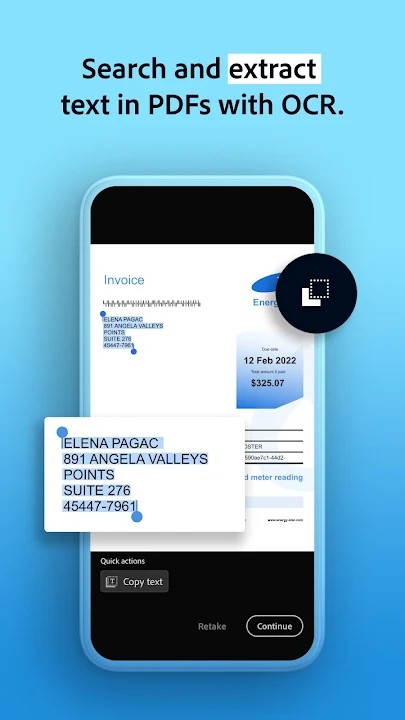 Adobe Scan screenshot Adobe Scan screenshot