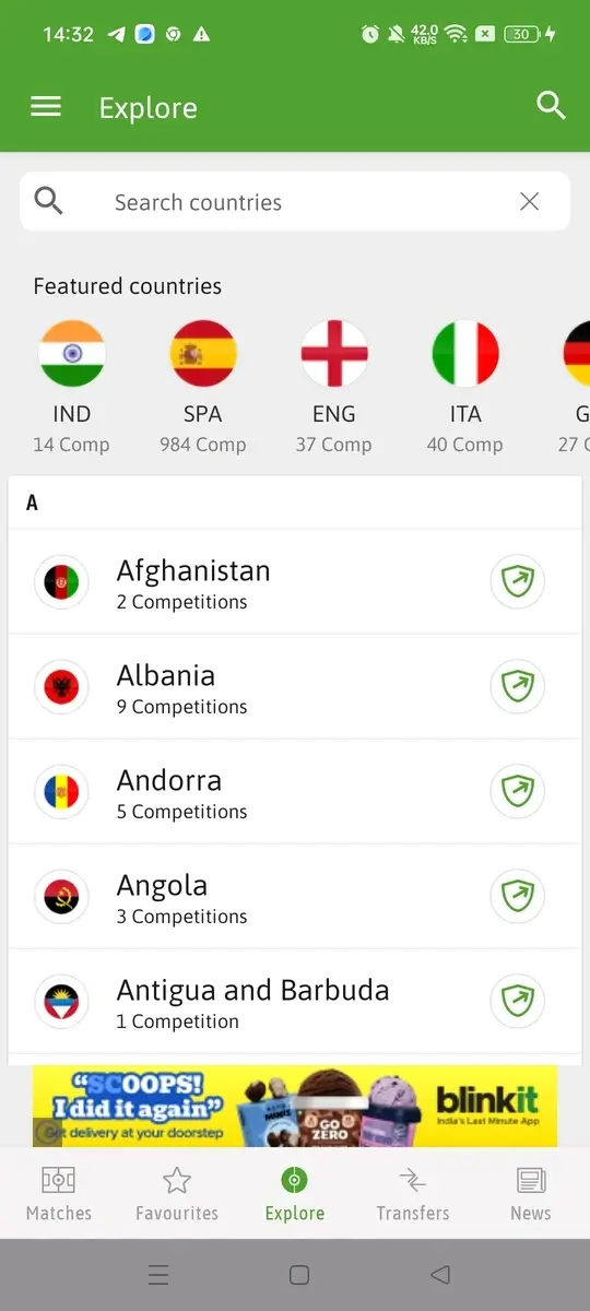 BeSoccer screenshot