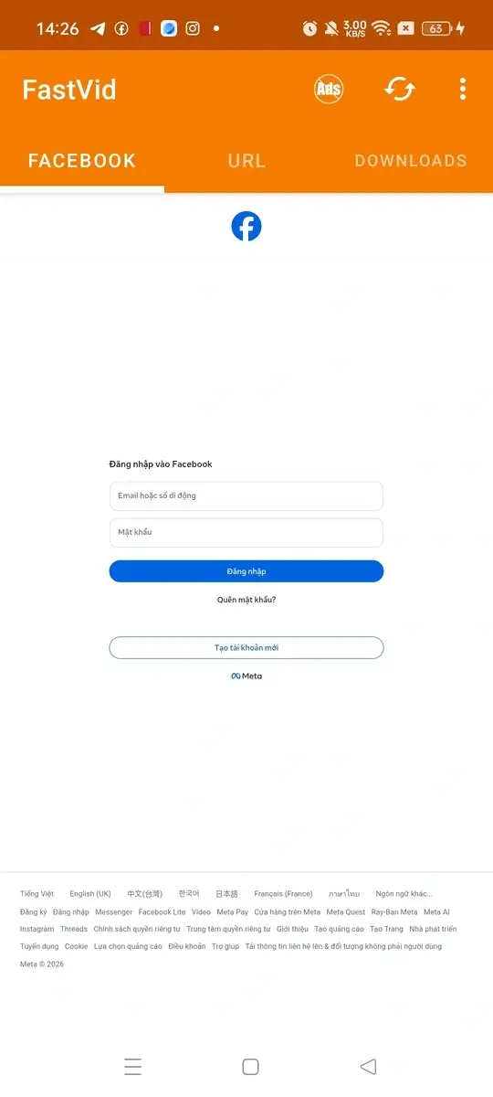 FastVid: FB Video Downloader screenshot