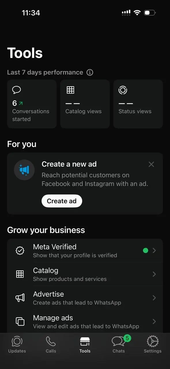 WhatsApp Business screenshot