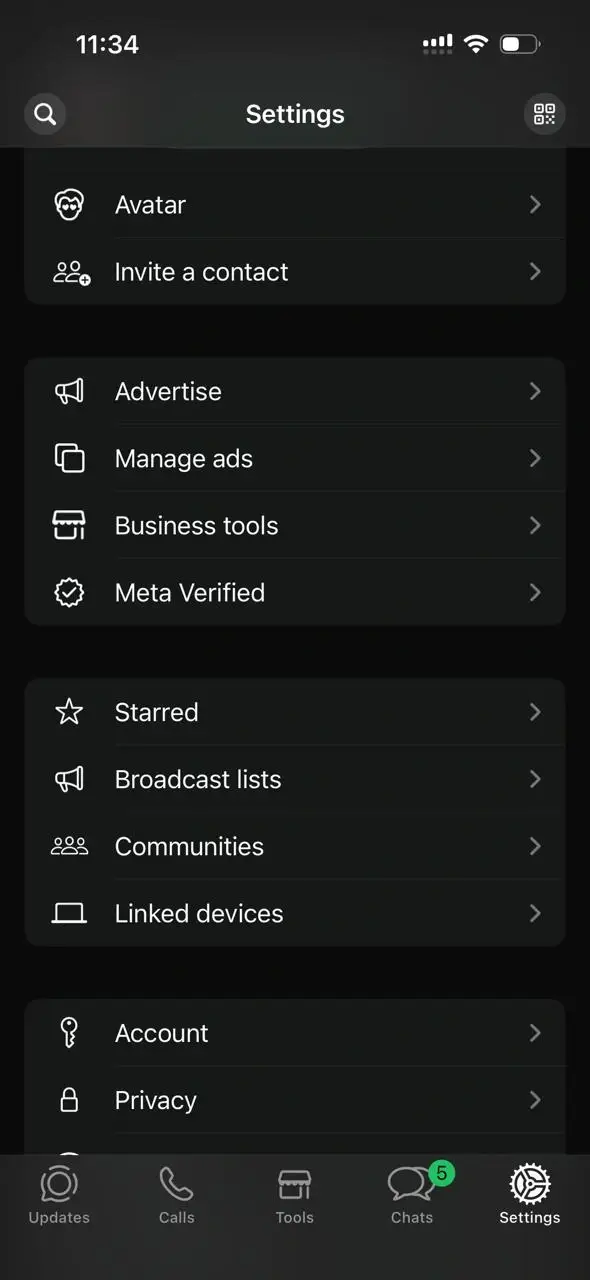 WhatsApp Business screenshot