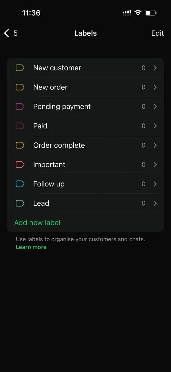 WhatsApp Business screenshot
